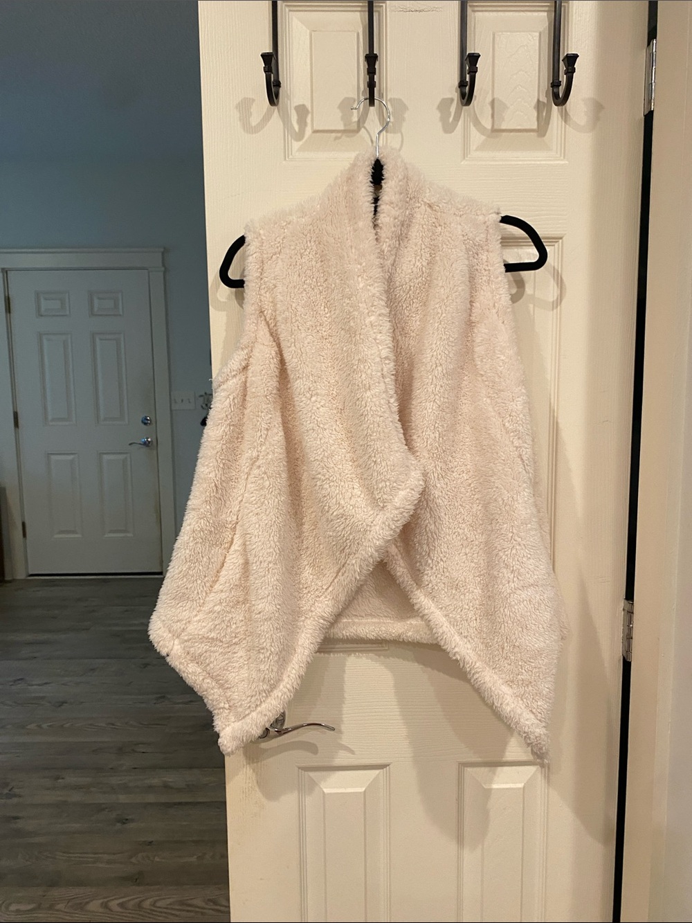 Jones New York Cream Faux-Sherpa Draped Vest